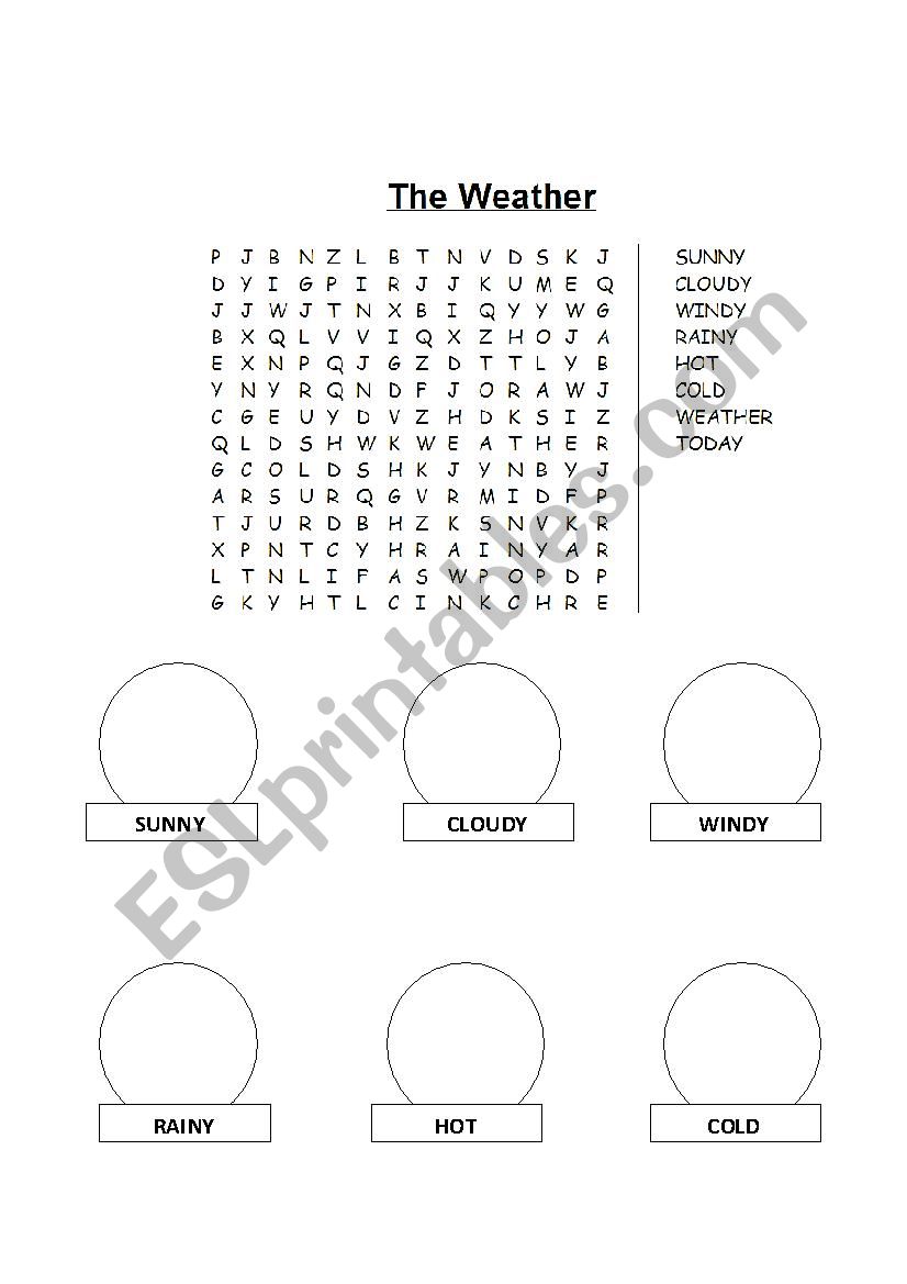 The Wather - Worksheet worksheet