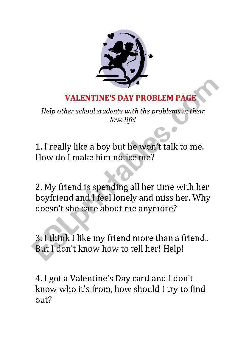 Celebrations: Saint Valentine worksheet