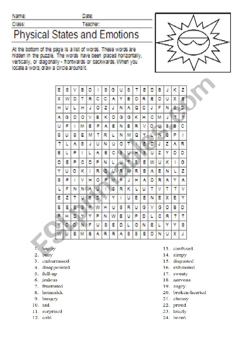 Physical States and Emotions Part 4 of 4