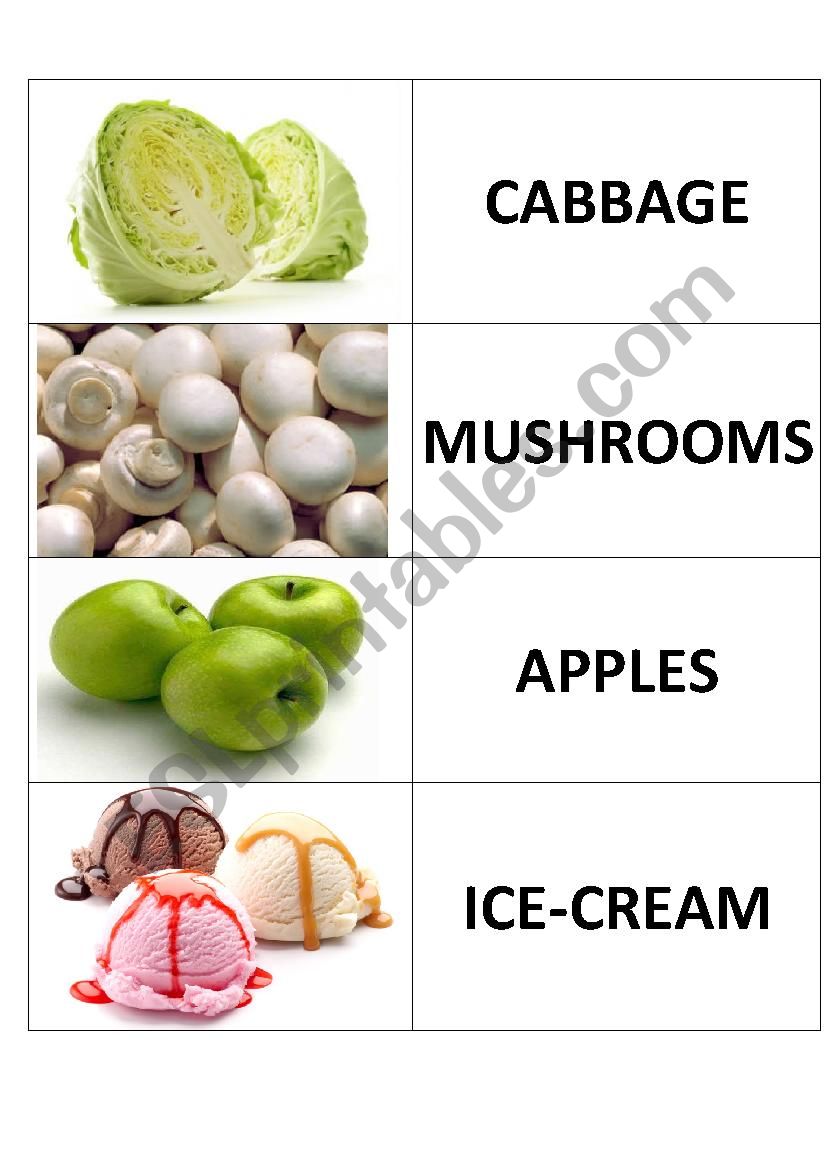 FOOD VOCABULARY worksheet