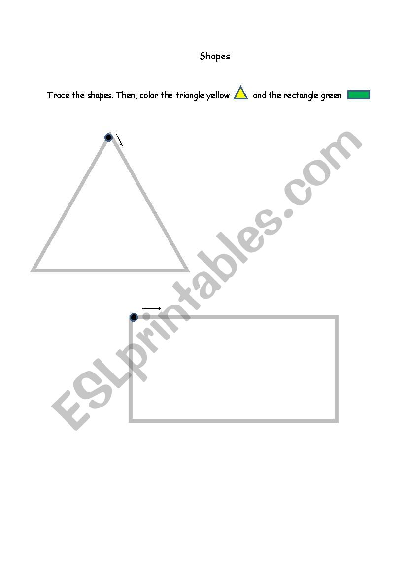 Triangle and Square worksheet