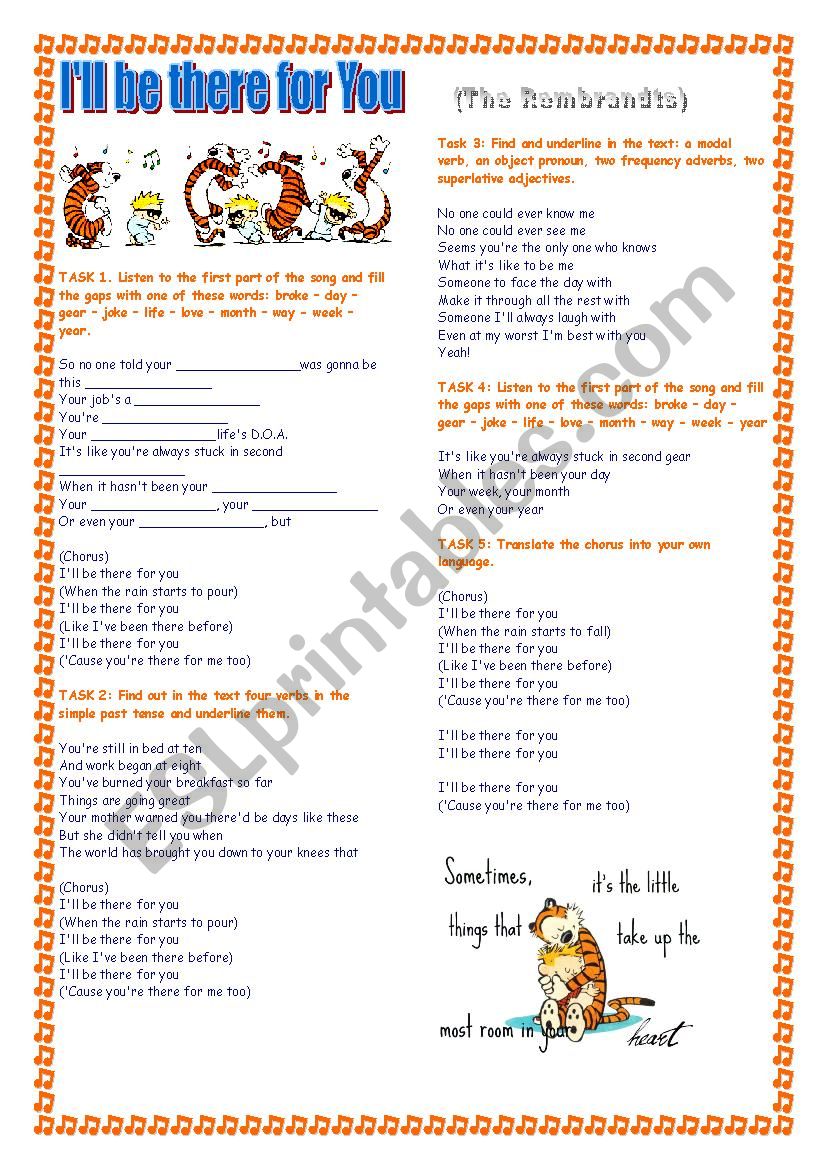 IÂ´ll be there for you - The Rembrandts