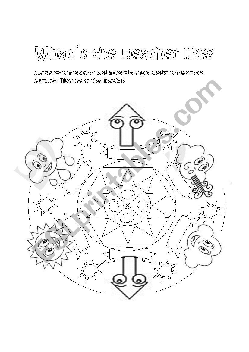 weather mandala worksheet