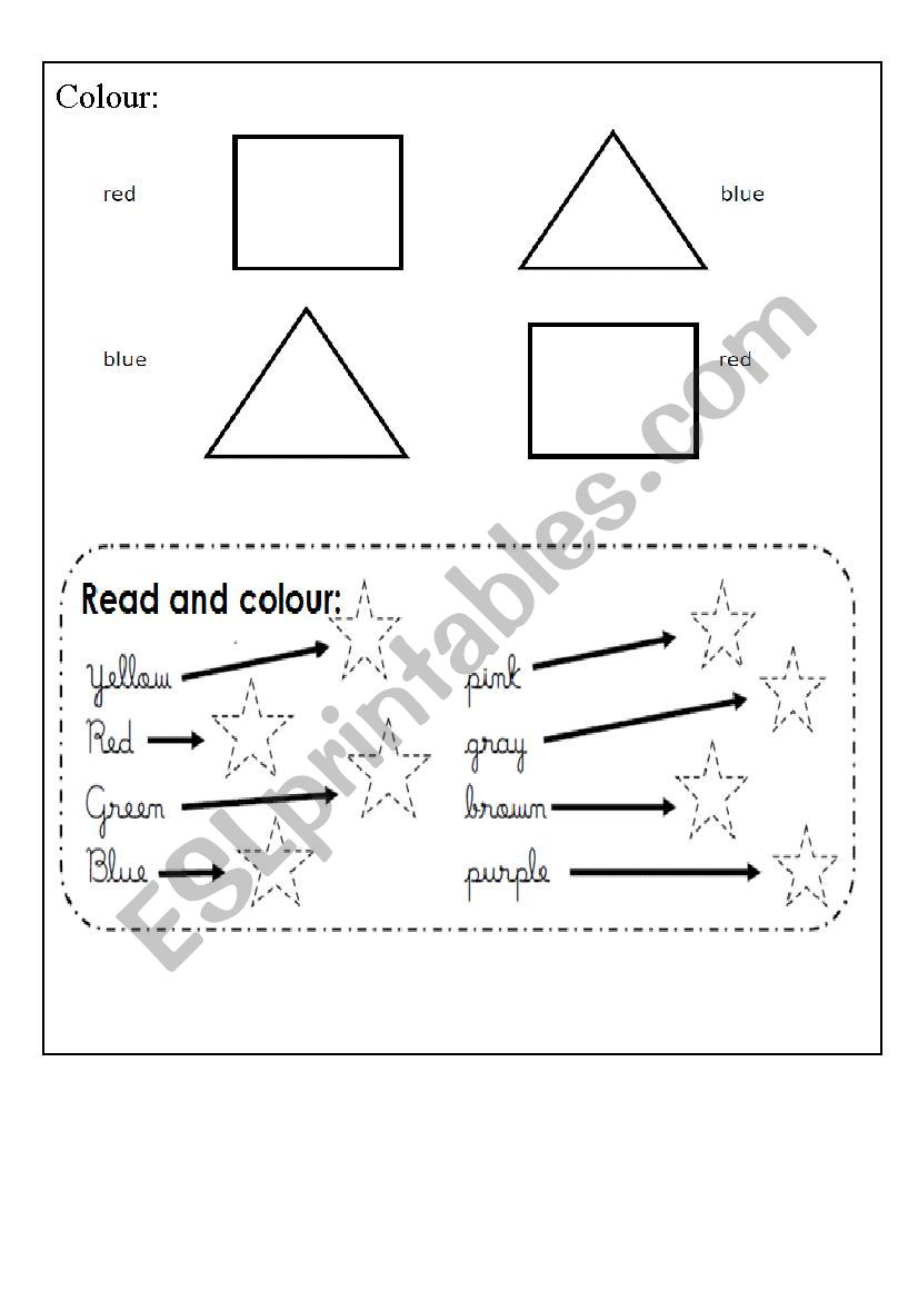 colors worksheet