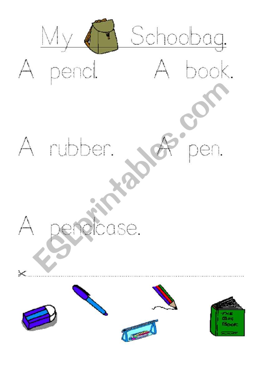 My Schoolbag worksheet