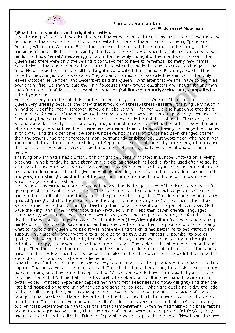 FAIRY TALE  worksheet