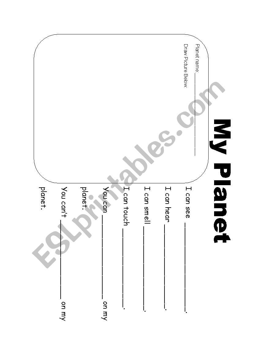 My Planet worksheet