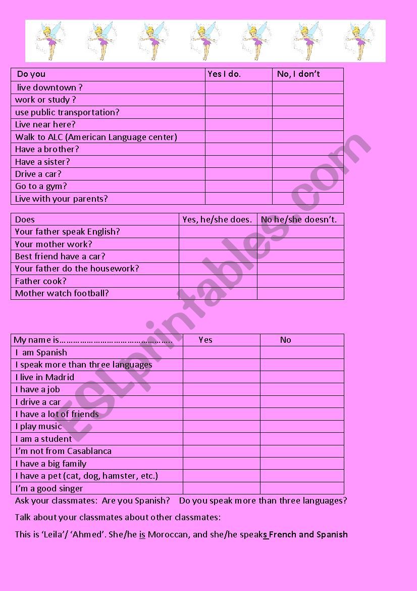  present simple practice worksheet