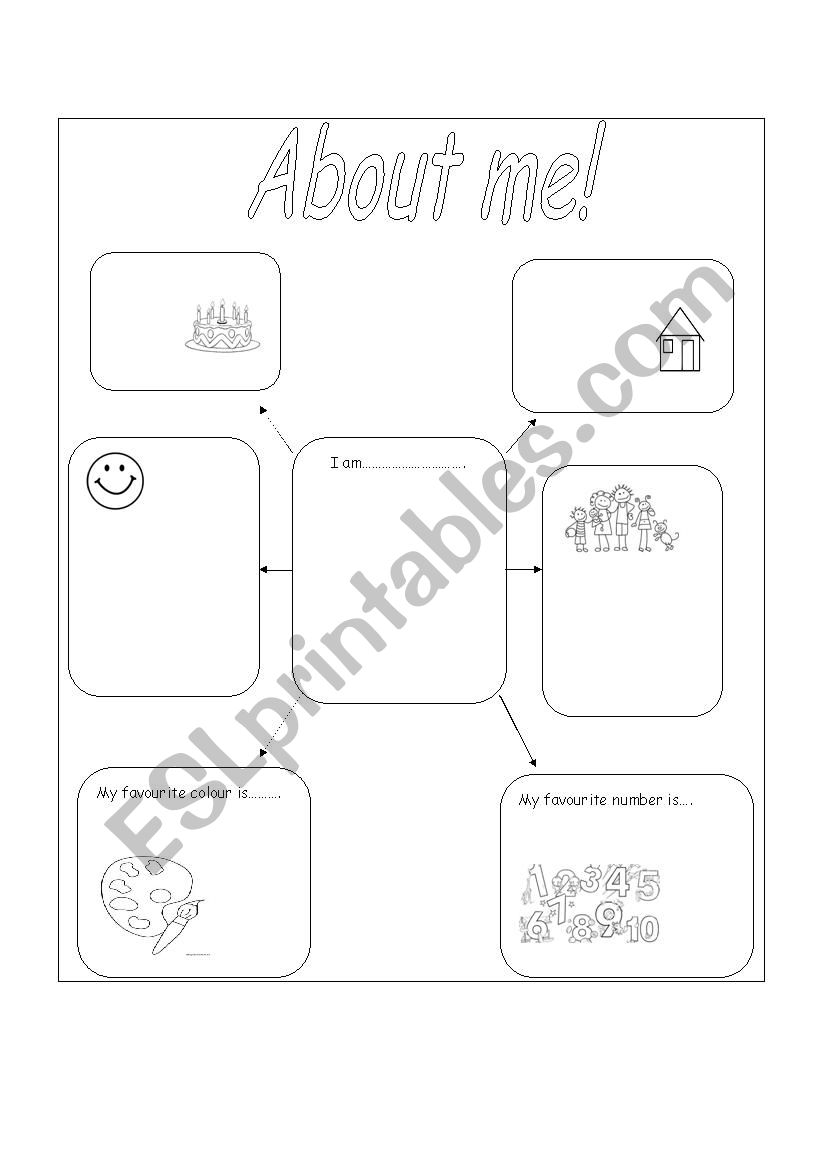 A web about me! worksheet