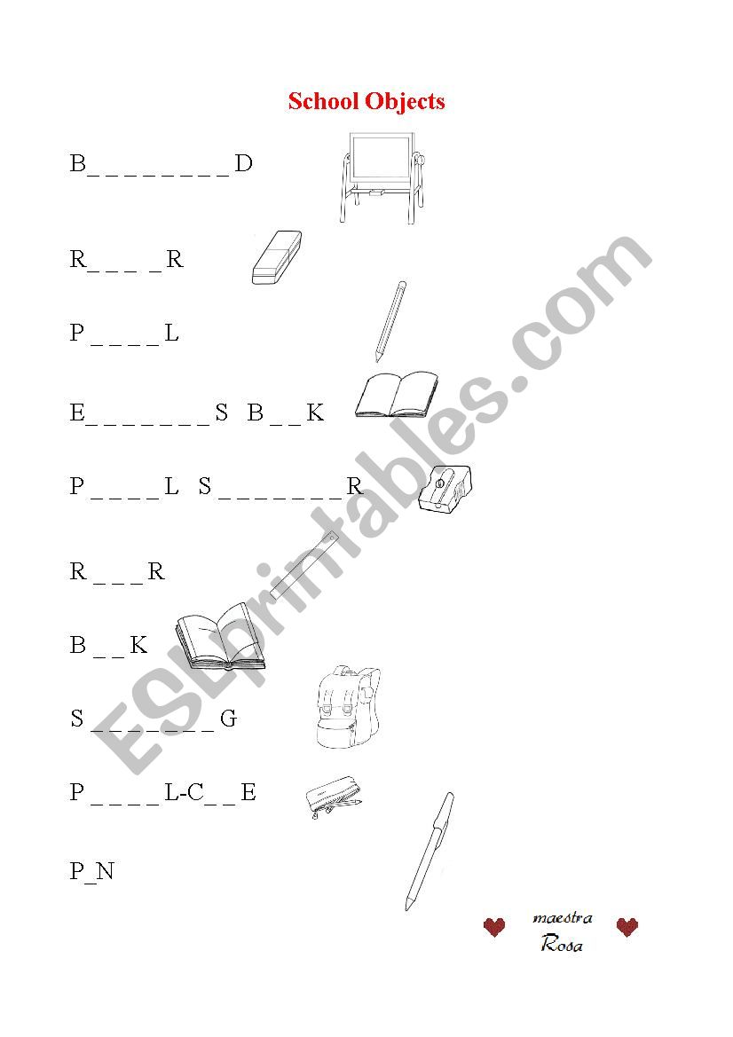 complete words worksheet
