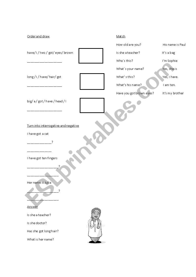 Exercises worksheet