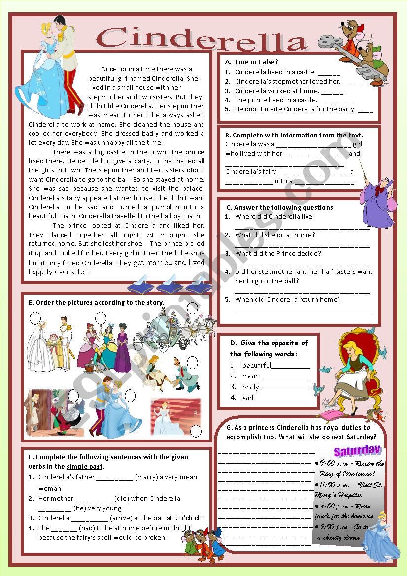 CINDERELLA  worksheet