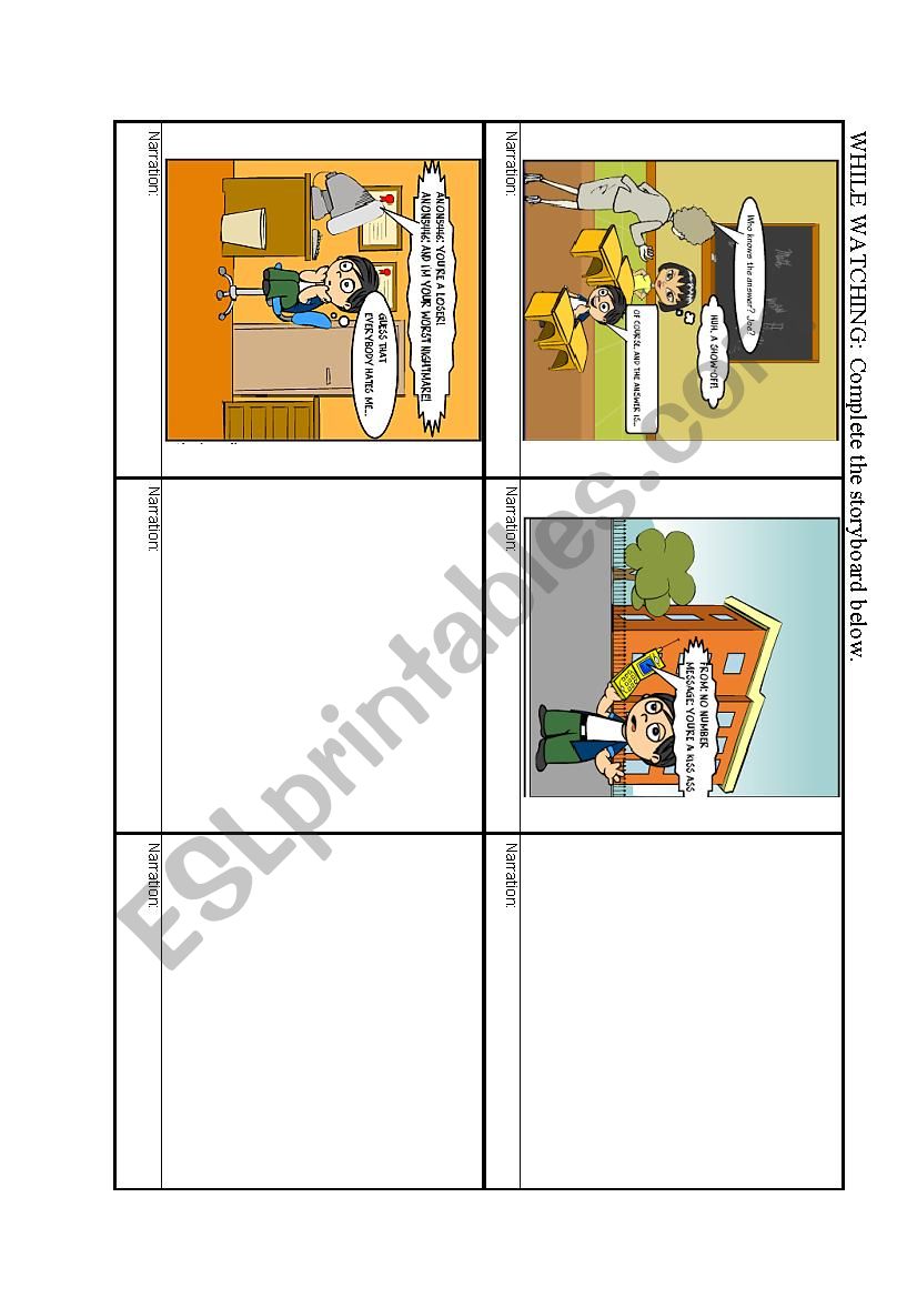 Cyberbullying (Worksheet) worksheet