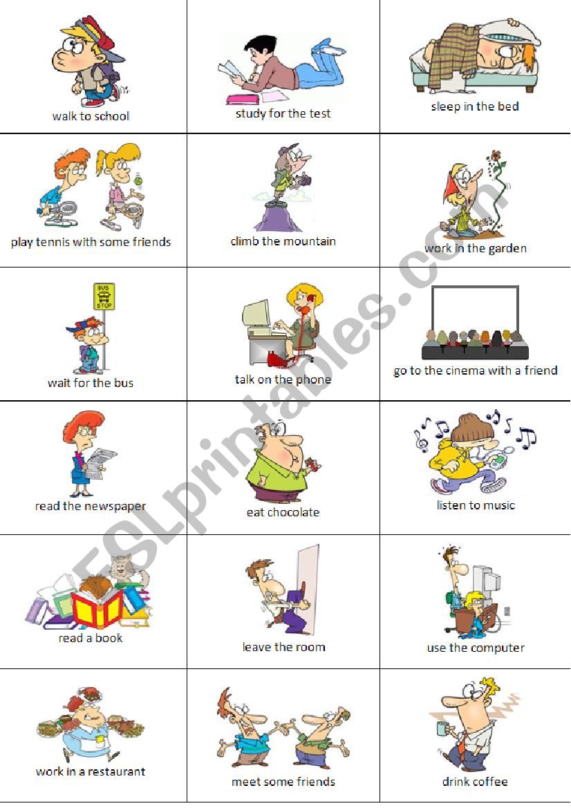 PRESENT CONTINUOUS    SPEAKING EXERCISES   PART 2 / 2