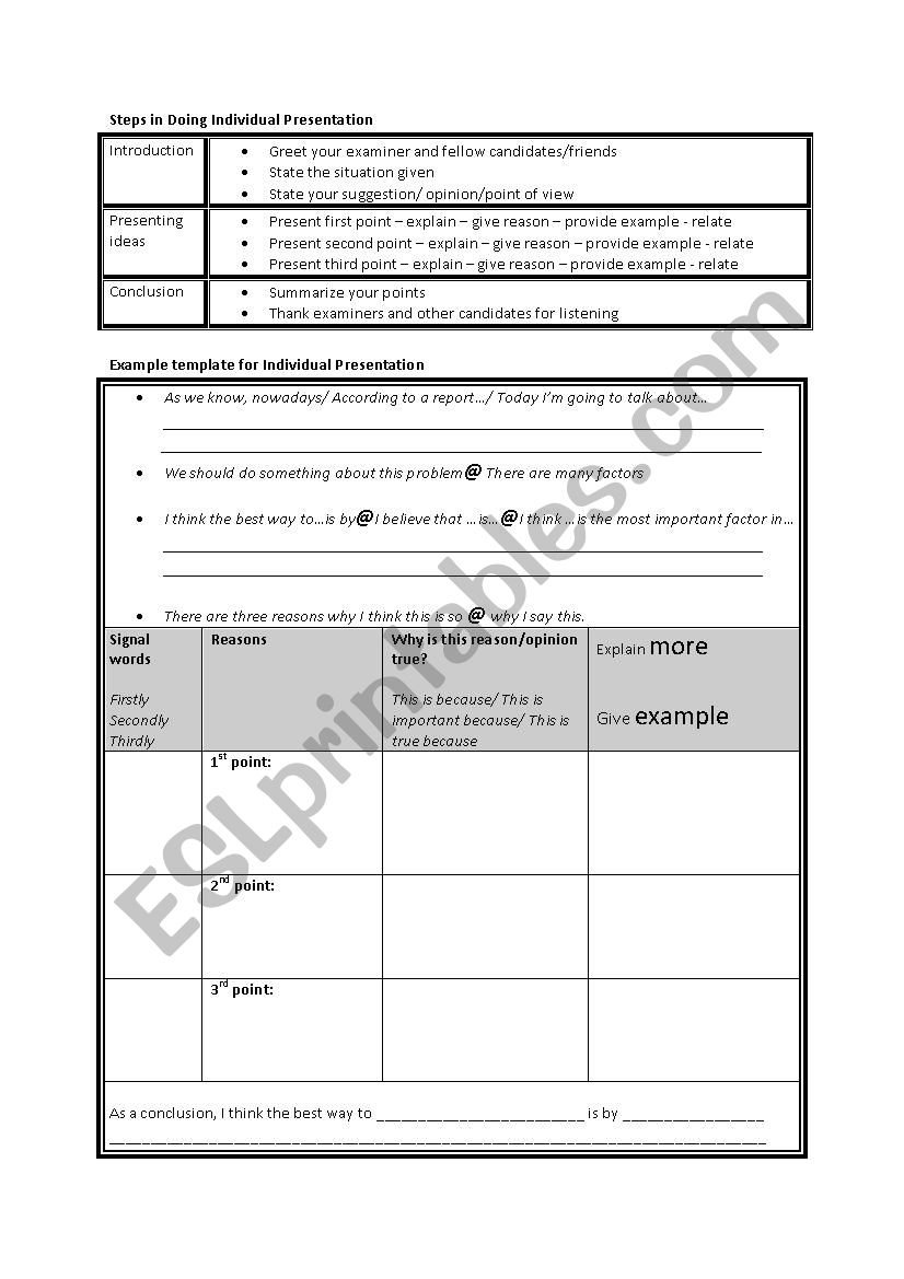 Speaking Exercise - Opinion  worksheet