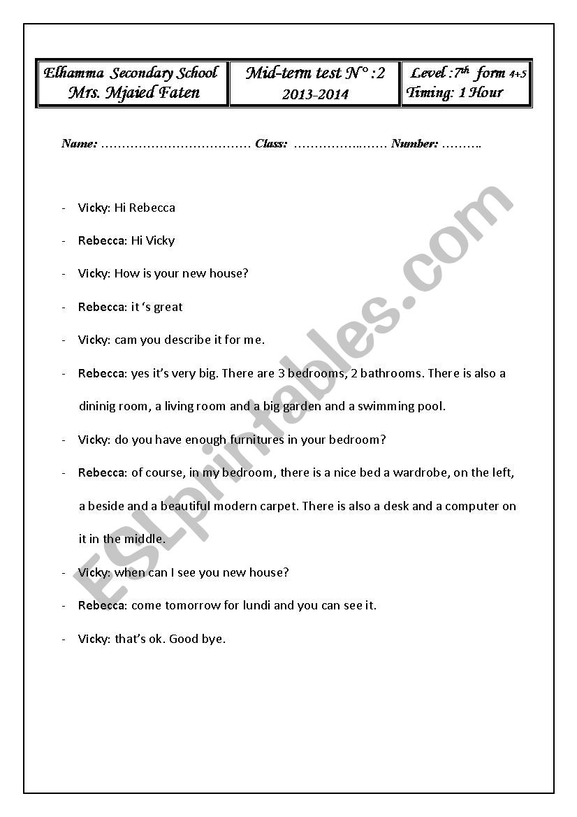 mid term test 2 worksheet