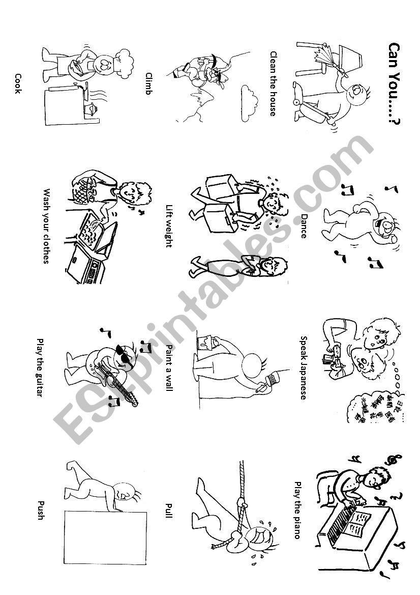 Can you...? worksheet