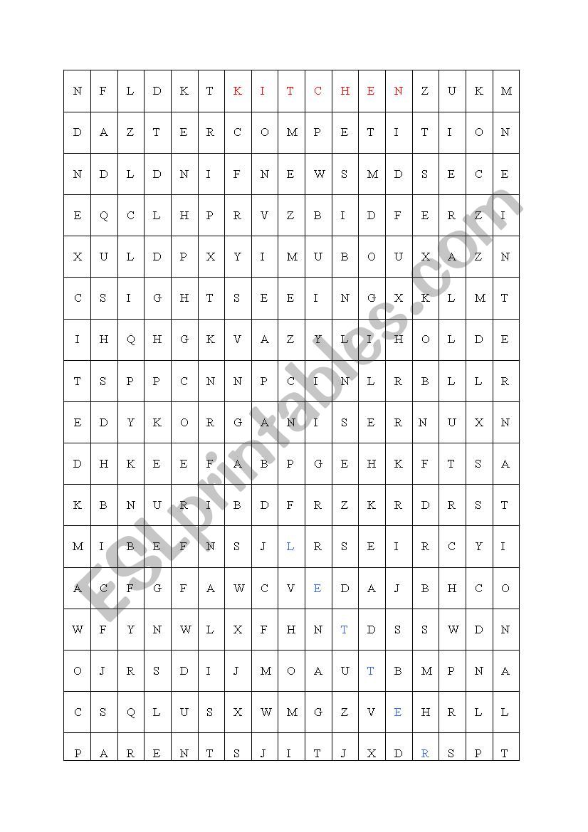 crosword puzzle  worksheet