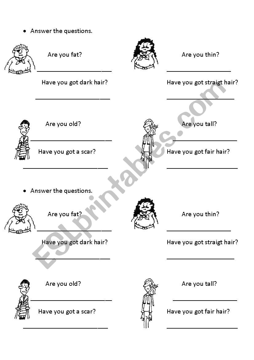 adjectives worksheet