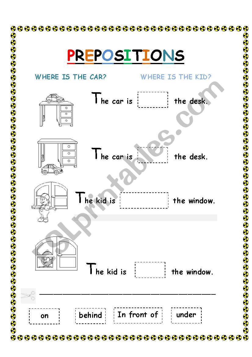 PREPOSITIONS worksheet