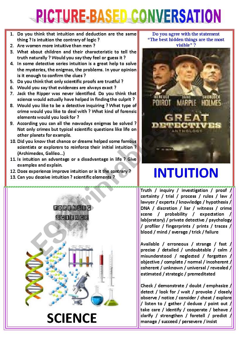 Picture-based conversation : topic 7 - intuition vs science