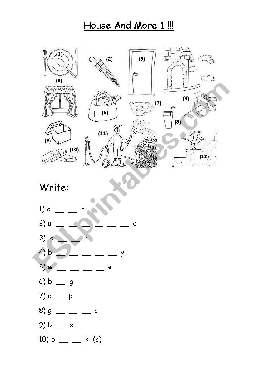 House And More 1 worksheet