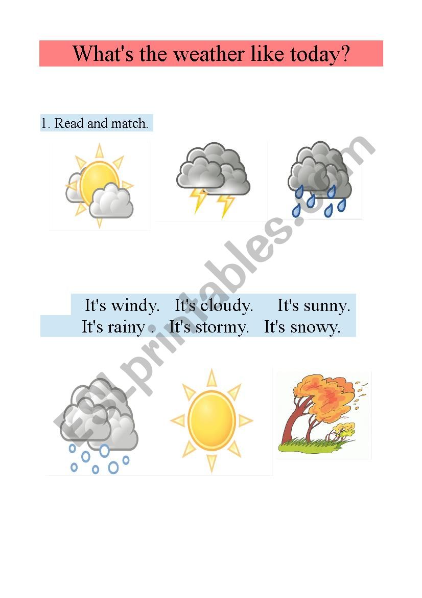 WEATHER worksheet