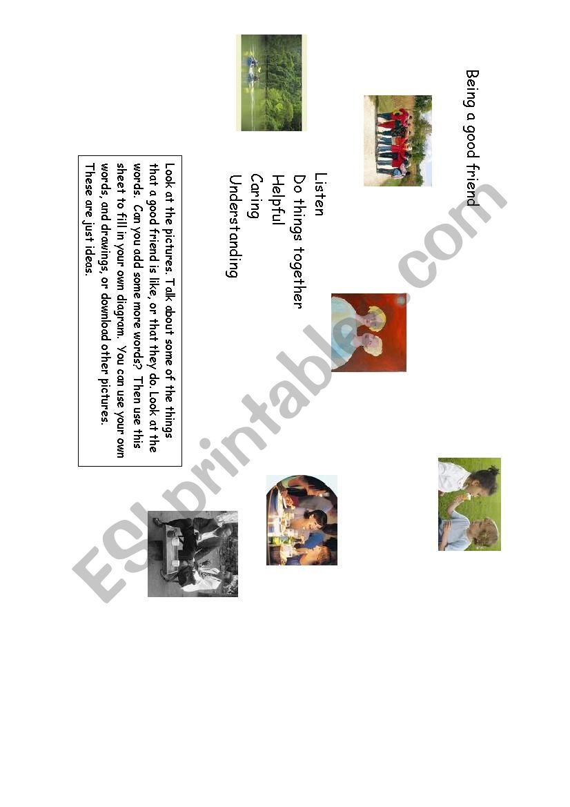 a good friend worksheet