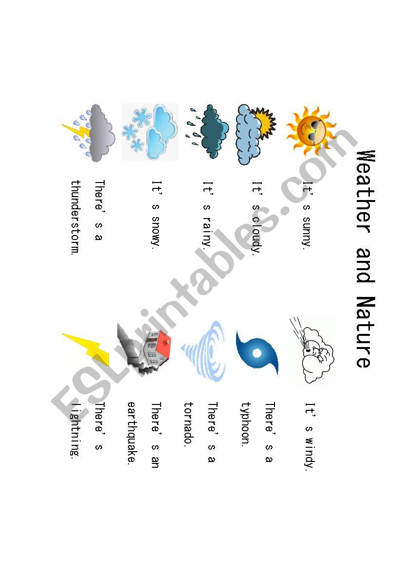 Weather and Nature worksheet