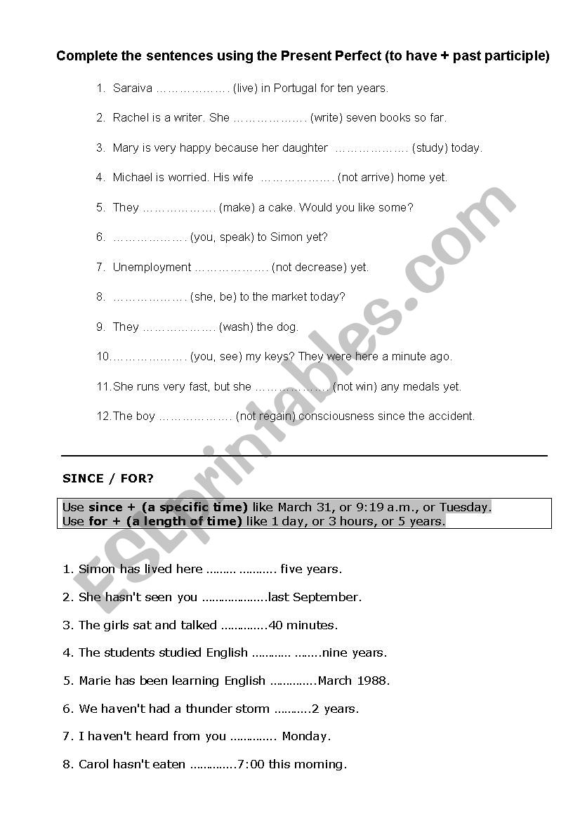 past perfect worksheet