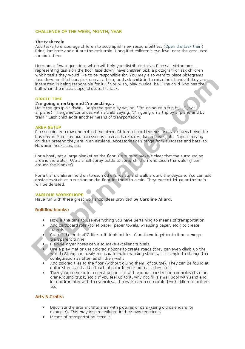 lesson Plan worksheet