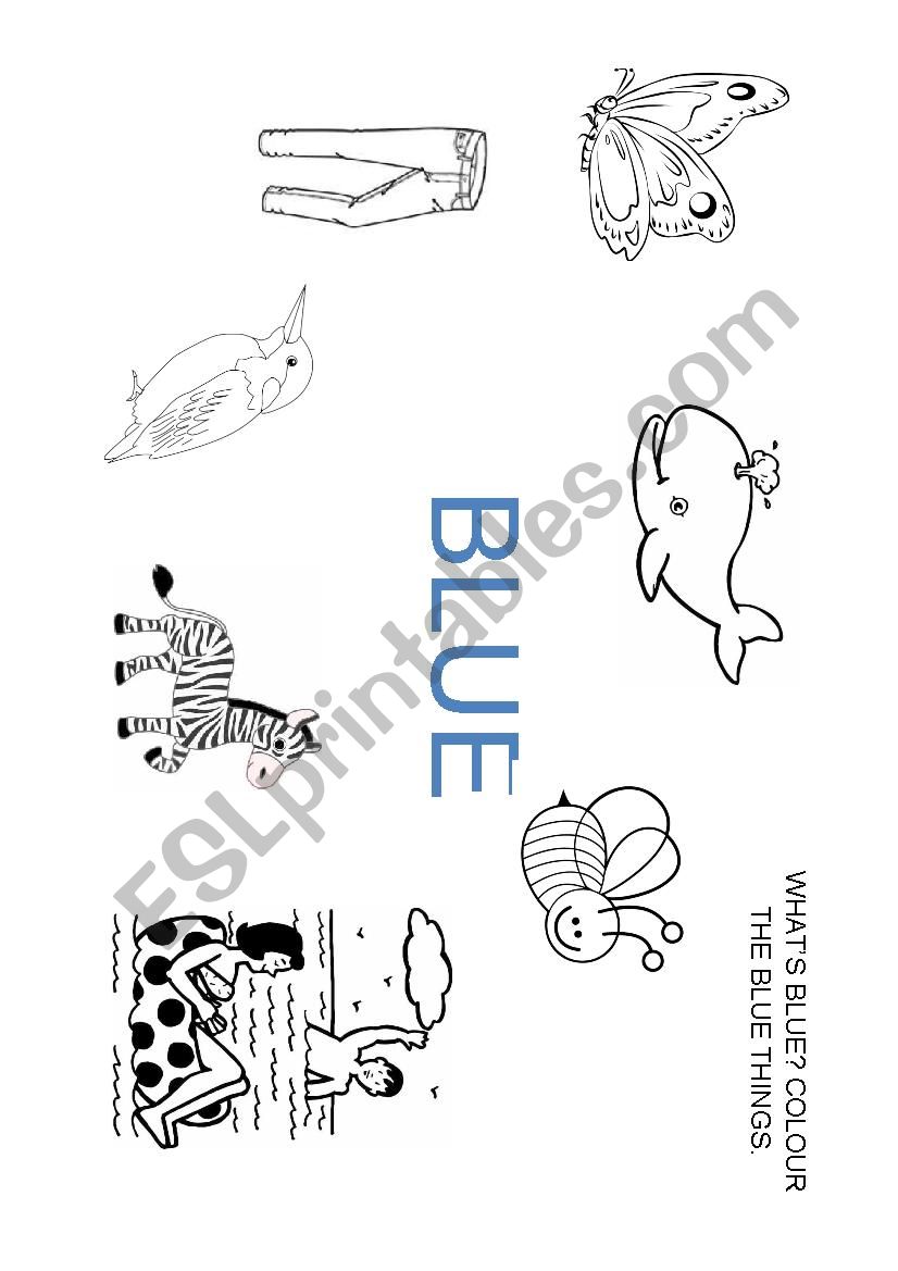 Whats blue? worksheet