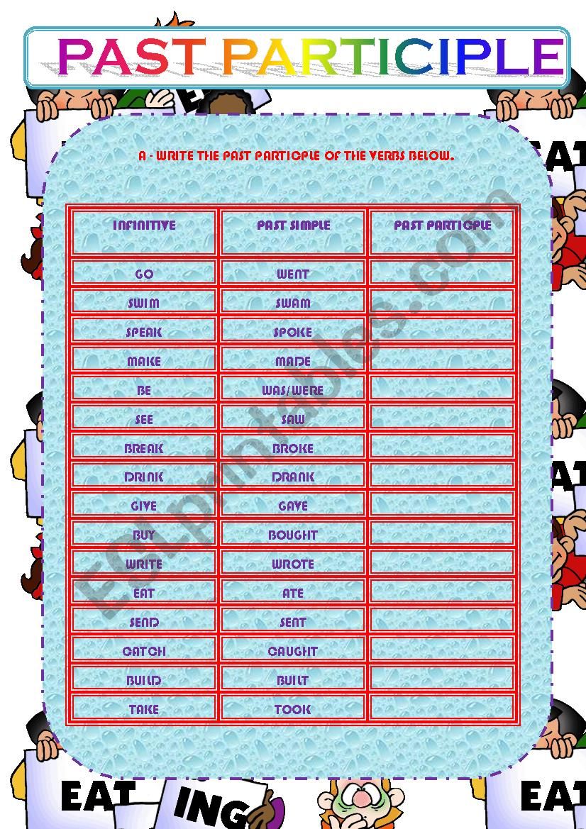 PAST PARTICIPLE - IRREGULAR VERBS