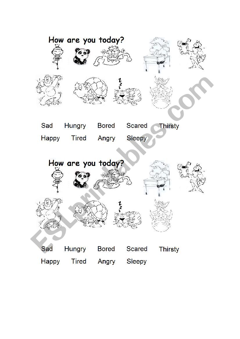 Feelings worksheet