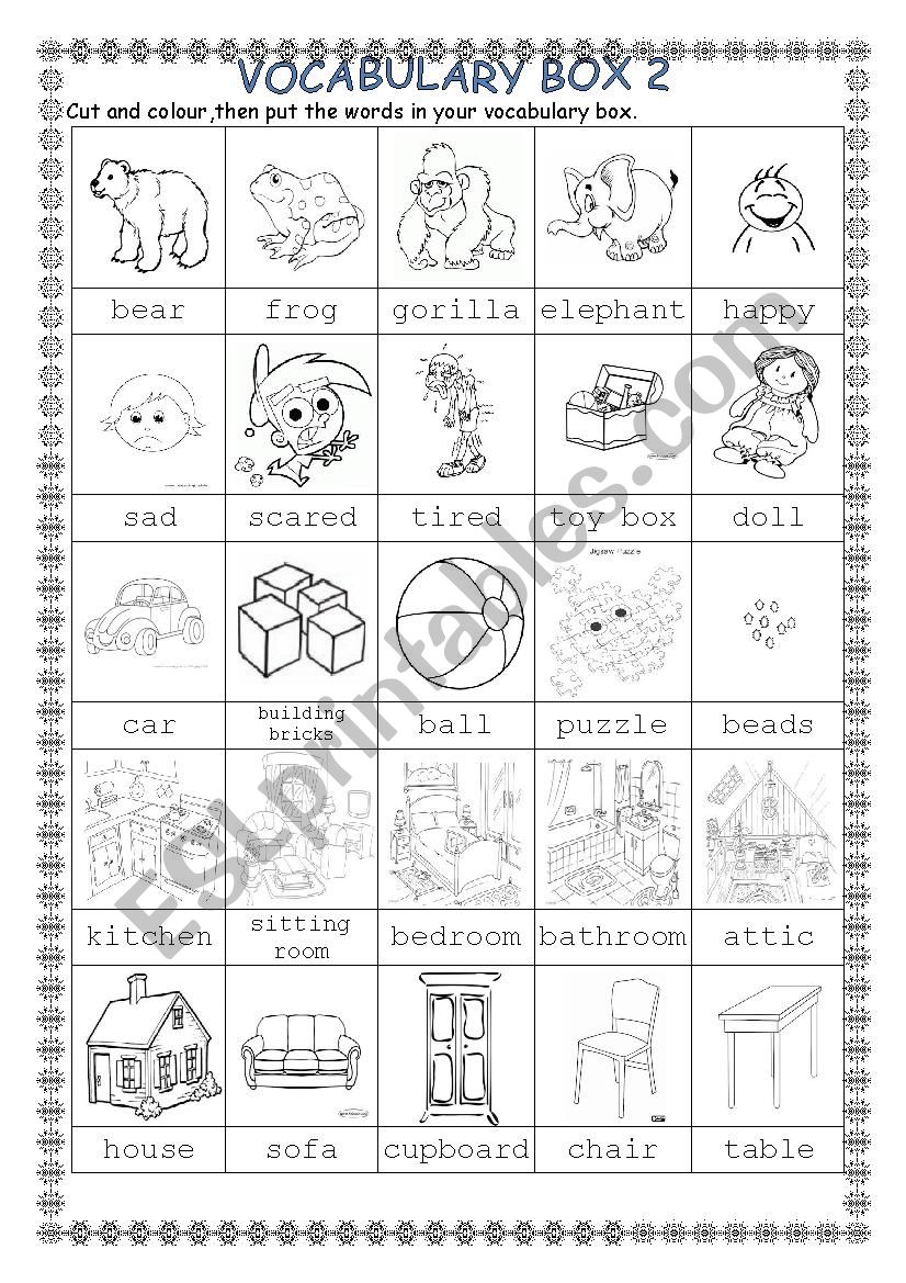 vocabulary box 2 worksheet