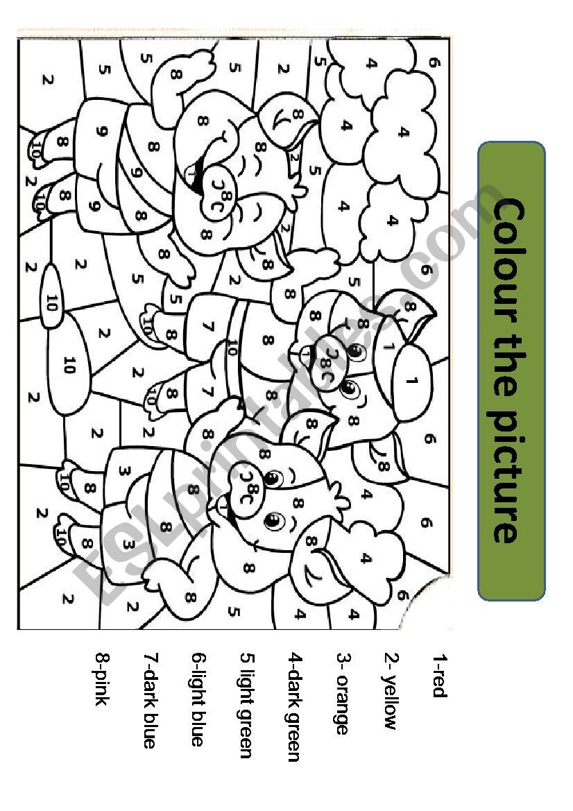 LetÂ´s colour worksheet