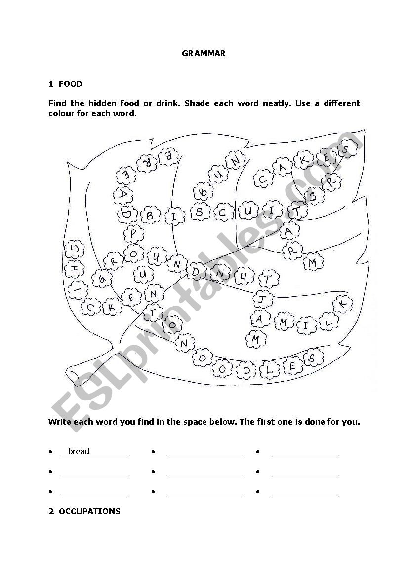 Grammar worksheet