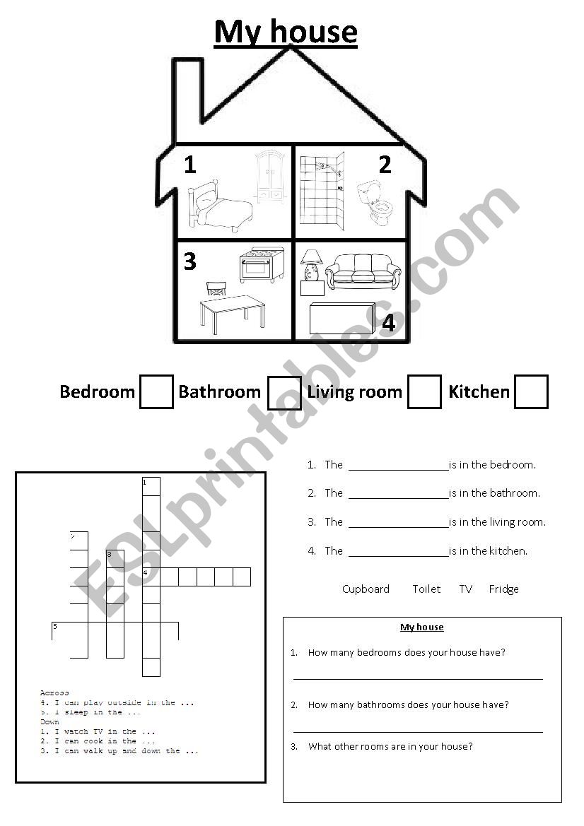 My house worksheet