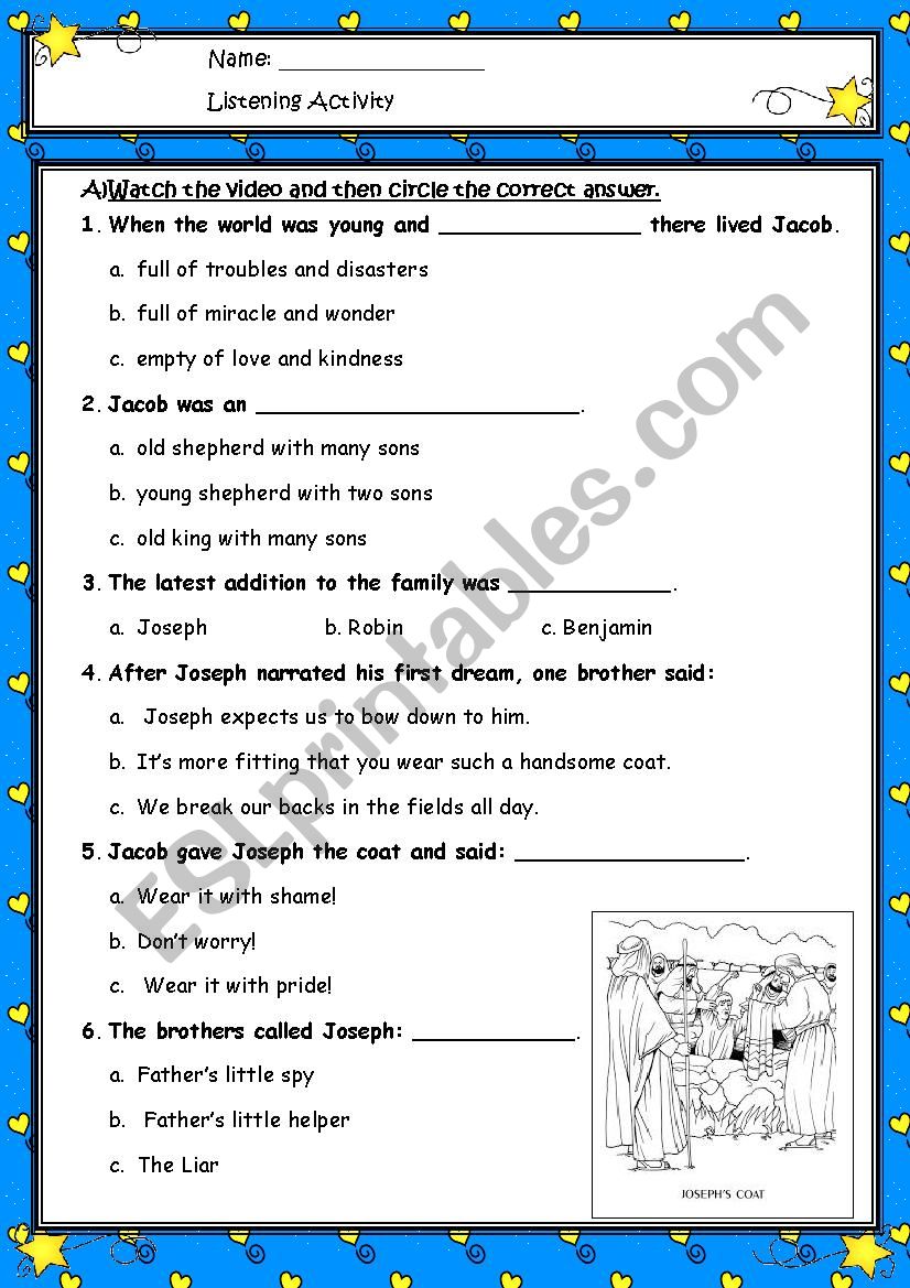 listening activity worksheet