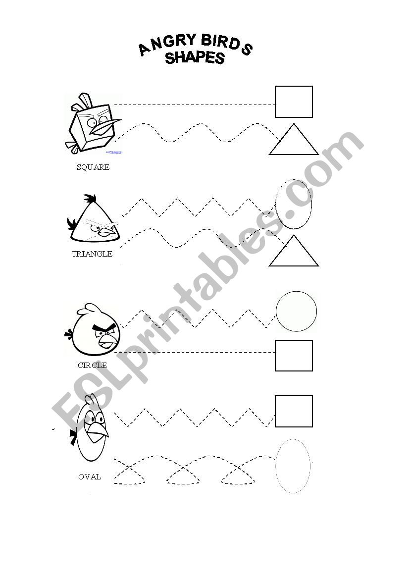 Angry Shapes! worksheet