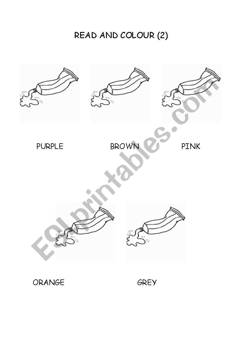 Colours worksheet