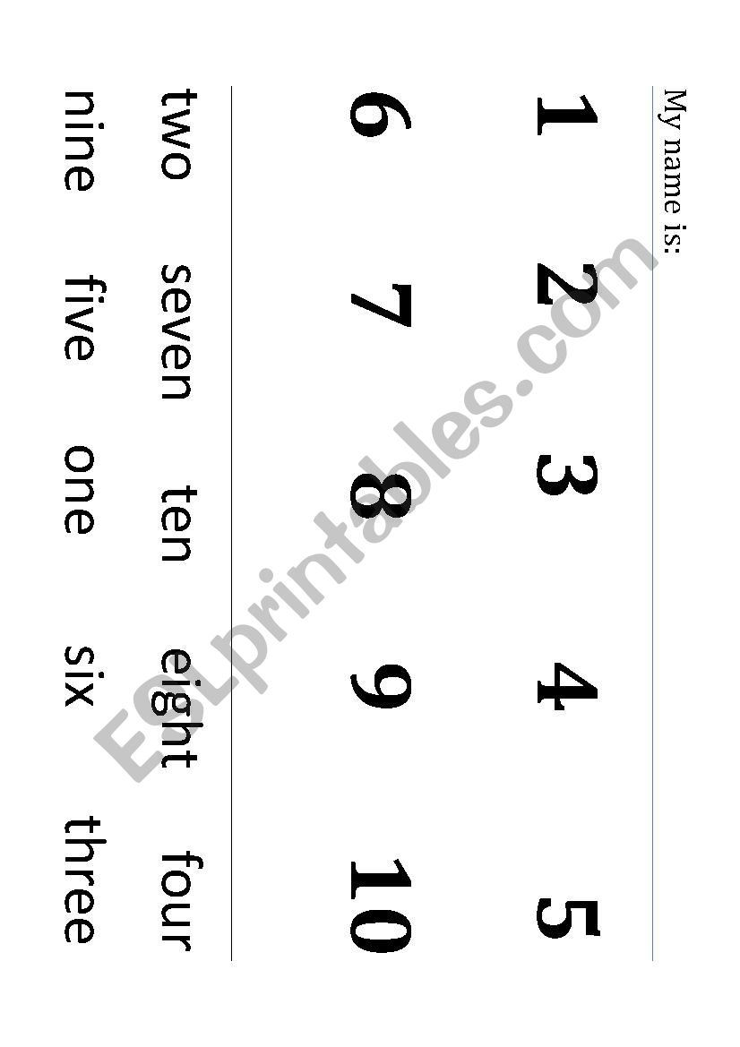 Numbers worksheet