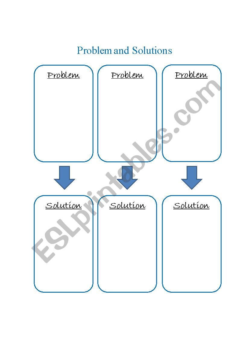 Problems and Solutions worksheet