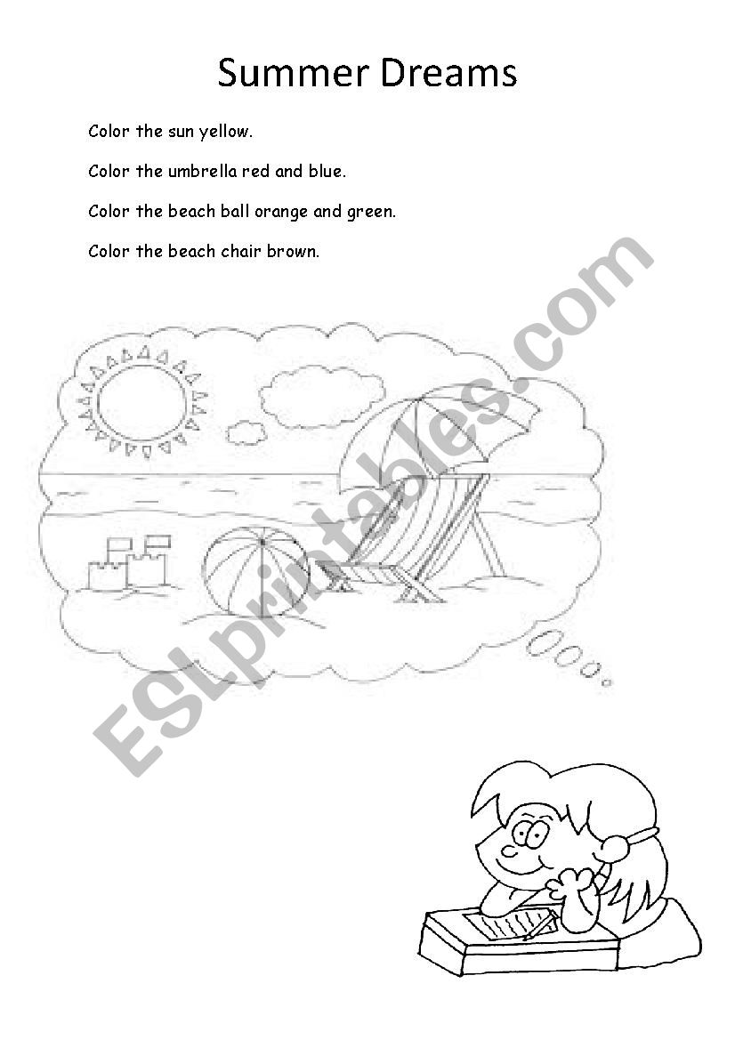 Summer Dreams worksheet