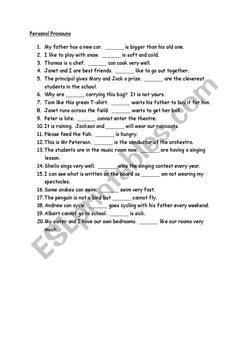 Subject Pronouns2 worksheet