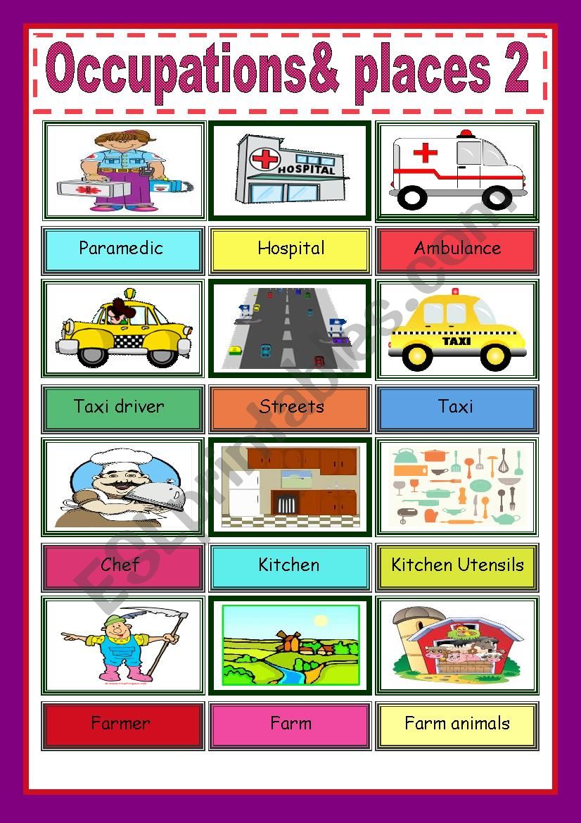 occupation s and places part 2