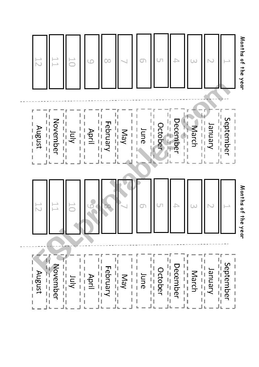 Months of the year worksheet