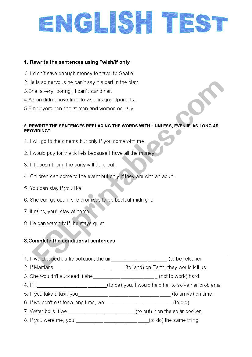 reported speech and conditionals