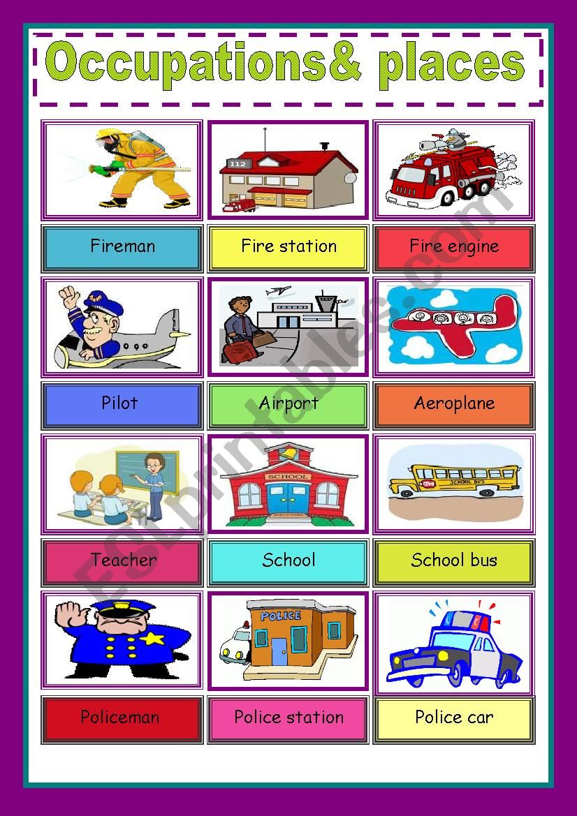 occupation s and places part 1