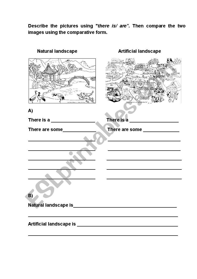 Describe the landscape worksheet